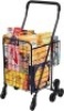 Kiffler Grocery Shopping Cart with 360&deg; Rolling Swivel Wheels Stair Climber Utility Cart Easily Collapsible Cart with Tri-Wheels, 66lb Extended Foam Cover, Trolley for Stair, Laundry, Travel, Book