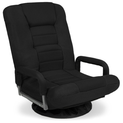 Gaming Floor Chair w/ 360-Degree Swivel, Armrest, Adjustable Backrest 22.5"(L) x 22"(W) x 30"(H)