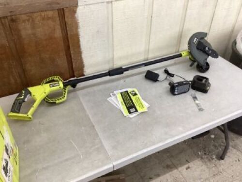 RYOBI&nbsp;ONE+ 18V 9 in. Cordless Battery Edger with 2.0 Ah Battery and Charger