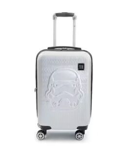 Storm Trooper 22 in. White Embossed Spinner Suitcase