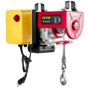 VEVOR 880LBS Electric Winch, Steel Electric Lift, 110V Electric Hoist With Wireless Remote Control