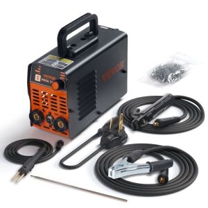 VEVOR 140Amp Stick & Plastic ARC Welder Machine, 110/220V Hot Stapler with Hot Start Arc Force Anti-Stick