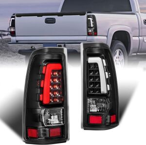 MOSTPLUS LED Tail Lights Compatible with 99-06 GMC Sierra 1500 2500 HD / 99-02 Chevrolet Silverado 1500 2500 3500 Only for Fleetside Bed 