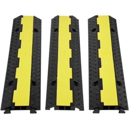 VEVOR 3 PCs Cable Protector Ramp 2 Channel 12000 lbs Load 