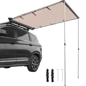 VEVOR 6.6'x8.2', Pull-Out Retractable Vehicle Awning Waterproof UV50+, Telescoping Poles 