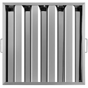 VEVOR 19.5W x 19.5H Inch, 430 Stainless Steel 4 Grooves Commercial Hood Filters, 6 Pack - One Dented