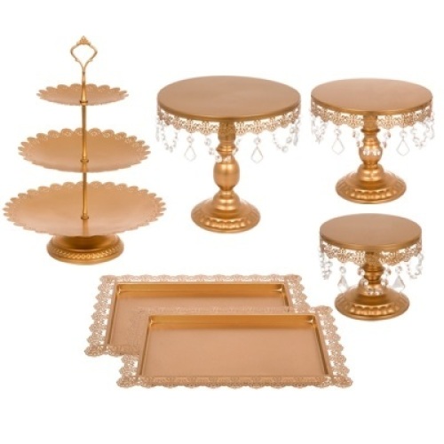 VEVOR 6Pcs Cake Holder Cupcake Stand w/ Crystals - Appears New&nbsp;&nbsp;