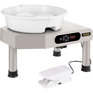 VEVOR 350W Electric Pottery Wheel with Foot Pedal & Detachable ABS Basin, 9.8" LCD Touch Screen 