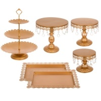 VEVOR 6Pcs Cake Holder Cupcake Stand w/ Crystals - Appears New&nbsp;&nbsp;