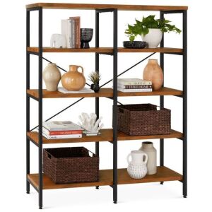 Industrial Bookshelf for Living Room, Walkway w/ Elevated Design - 55in 