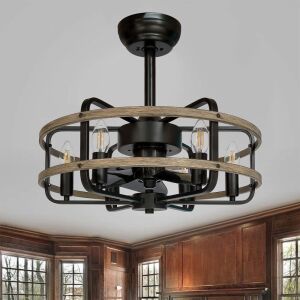 KARRYON Farmhouse Ceiling Fan with Light