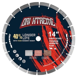 ORIXTREME 14 Inch Diamond Concrete Saw Blade, Segmented General Purpose Blade Dry/Wet Cutting Concrete, Reinforced Concrete, Masonry, Brick, Block