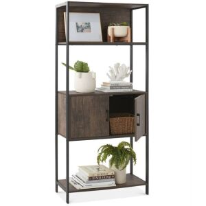 Storage Bookshelf for Living Room, Walkway w/ Cabinet, Elevated Design 