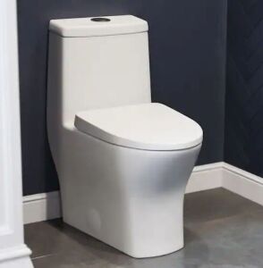 Swiss Madison Sublime II 1-Piece 0.8/1.28 GPF Dual Flush Compact Toilet in White, Seat Included