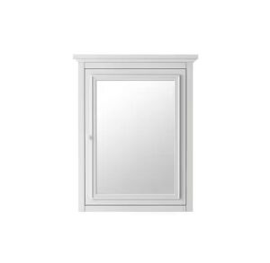 Fremont 24 in. W x 30 in. H Rectangular Tri Fold Wood Framed Wall Bathroom Vanity Mirror in White