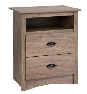 Salt Spring 2-Drawer Drifted Gray Nightstand