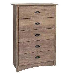 Salt Spring 5-Drawer Drifted Gray Chest of Drawers