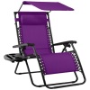 34"(L) x 27"(W) x 49"(H) Folding Zero Gravity Recliner Patio Lounge Chair w/ Canopy