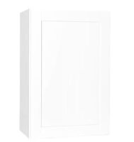 Hampton Bay Shaker Satin White Stock Assembled Wall Kitchen Cabinet, 24 in. x 36 in. x 12 in. - Trim Needs Glued&nbsp;
