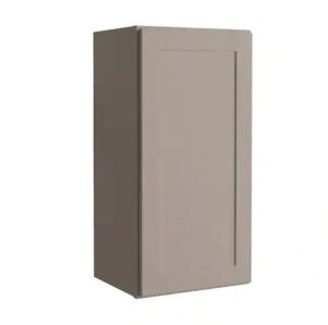 Hampton Bay Courtland Shaker Assembled 15 in. x 30 in. x 12 in. Stock Wall Kitchen Cabinet in Sterling Gray Finish