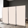 YASRKML 3 Panel Room Divider, Folding Privacy Screen for Office, Partition Room Separators, Freestanding Room Fabric Panel 102x71.3, Beige, (RD202104)