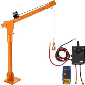 VEVOR Davit Electric Crane 1100 lbs 360° Swivel w/ Wireless Control 110V