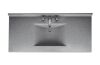 Swan Contour 49 in. W x 22 in. D Solid Surface Vanity Top with Sink in Gray Granite