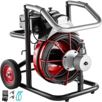 VEVOR 75 ft&nbsp;Electric Drain Auger with&nbsp;Diverse Cutters &&nbsp;Foot Switch - Appears New, Tested/Works&nbsp;&nbsp;