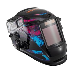 VEVOR True Color Solar Powered Auto Darkening Welding Helmet, 4 Arc Sensor Wide Shade 5-8/9-13 for TIG MIG ARC Welding 