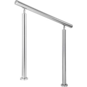 VEVOR Stainless Steel Handrail 551LBS Load for Outdoor Steps 39x34" Transitional Range from 0 to 90° Fits 2-3 Steps 