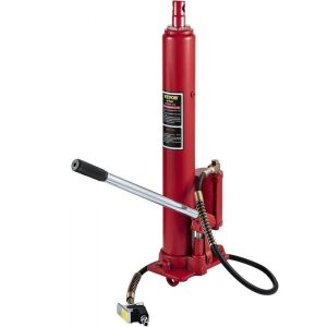 VEVOR Hydraulic/Pneumatic Long Ram Jack, 8 Tons Capacity, with Single Piston Pump and Clevis Base