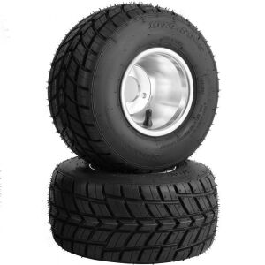 VEVOR Go Kart Tires and Rims 10"x 4.50" Front, Fit Bolt Pattern 2.28 inch with 3 Holes for Go Kart, Drift Trike, Buggy