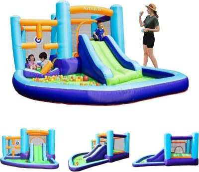 AirMyFun Inflatable Bounce House & Slide with Air Blower