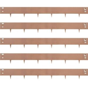 Lot of (2) VEVOR 39" x 3" Brown Steel Landscaping Edging, 5 Pack