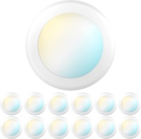 Sunco 12 Pack 5/6&rdquo; LED Disk Lights Flush Mount Ceiling Light Fixture Recessed Selectable Color Temperature, 15W, 1050LM, Dimmable Low Profile Surface Mount, ETL Energy Star