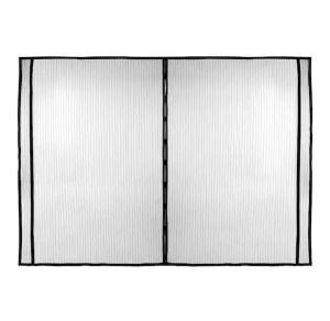 Magic Mesh 110 in. x 87 in. Bi-Parting Black Plastic Garage Magnetic Screen Door