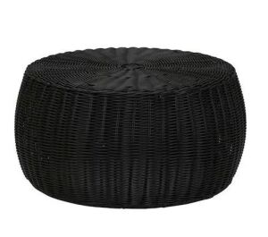 Black Barrel Low Table Ottoman