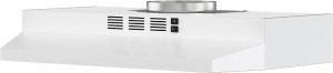 FIREGAS Range Hood 30 inch Under Cabinet Range Hood with 2 Speed Exhaust Fan,Ducted/Ductless Convertible,Rocker Button Control,300 CFM,Aluminum Filter Included,White Vent Hood