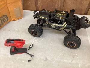 Remote Control Rock Crawler - Rear Passenger Tire Bent 