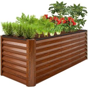 Outdoor Metal Raised Garden Bed for Vegetables, Flowers, Herbs - 8x2x2ft 