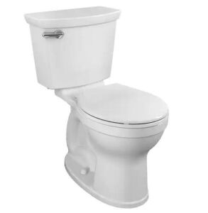 American Standard Champion Tall Height 2-Piece High-Efficiency 1.28 GPF Single Flush Round Front Toilet in White Seat Included