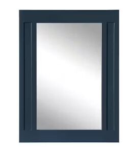 Aberdeen 24 in. W x 32 in. H Rectangular Framed Wall Mount Bathroom Vanity Mirror in Midnight Blue