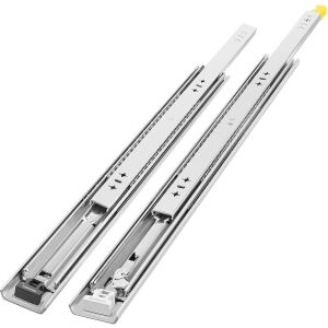 Lot of (2) VEVOR Heavy Duty 36" Locking Drawer Slides 250LBS Capacity Three Section Full Extension, 2 pc 