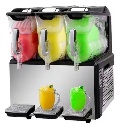 VEVOR 1014 oz. Triple Bowl Slushy Machine 1250W Automatic Clean 