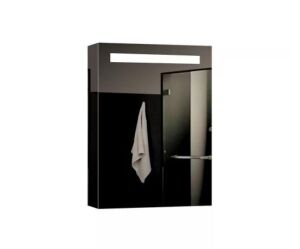 Espirit 18 in. W x 26 in. H Lighted Impressions Frameless Surface Mount LED Mirror Medicine Cabinet in Aluminum 