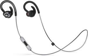 JBL Reflect Contour 2 Wireless Sport in-Ear Headphones with Three-Button Remote and Microphone (Black)