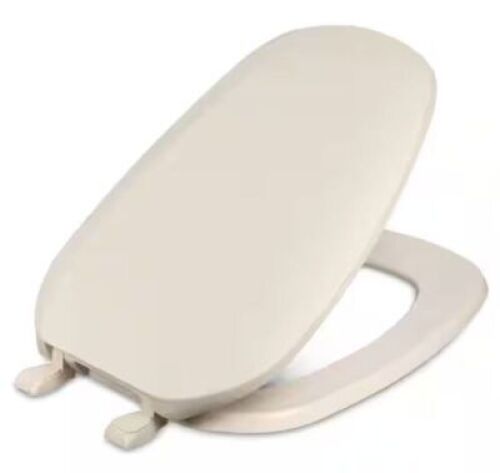 CENTOCO Eljer Emblem Elongated Square Closed Front Toilet Seat in Natural