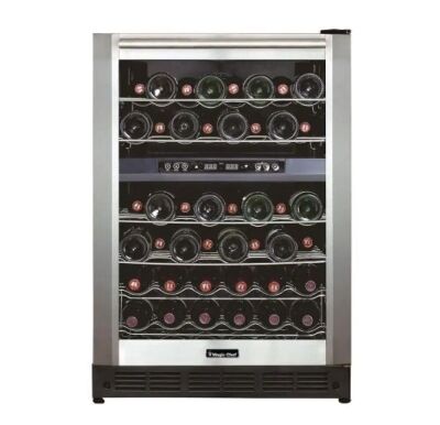 Magic Chef 44 Bottle Dual Zone Wine Cooler in Stainless Steel - Dented