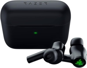 Razer Hammerhead True Wireless (2nd Gen) Bluetooth Gaming Earbuds: Chroma RGB Lighting -60ms Low-Latency- Active Noise Cancellation - Dual Environmental Noise Cancelling Microphones- Classic Black