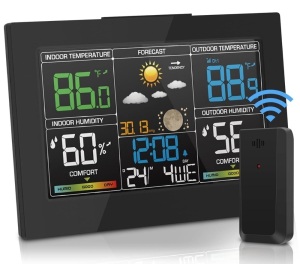 Geevon Weather Station Wireless Indoor/Outdoor Thermometer